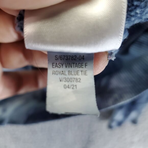 Old Navy Jacket Womens Medium Blue Tie-Dye Easy Vintage Full-Zip Hoodie - Picture 4 of 9